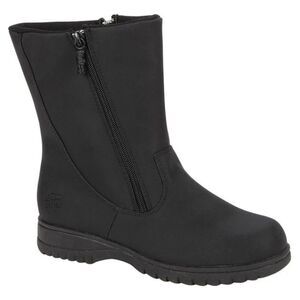 TOTES Women's Black Ankle Boots Double Zip Good Sole EUC Winter Fall Footwear